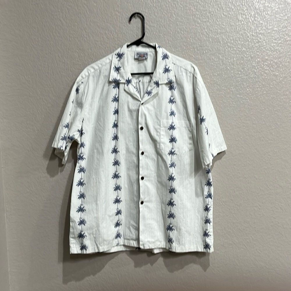 Pacific Legend Classic Hawaiian Palm Trees Men's Tropical Shirt XLarge